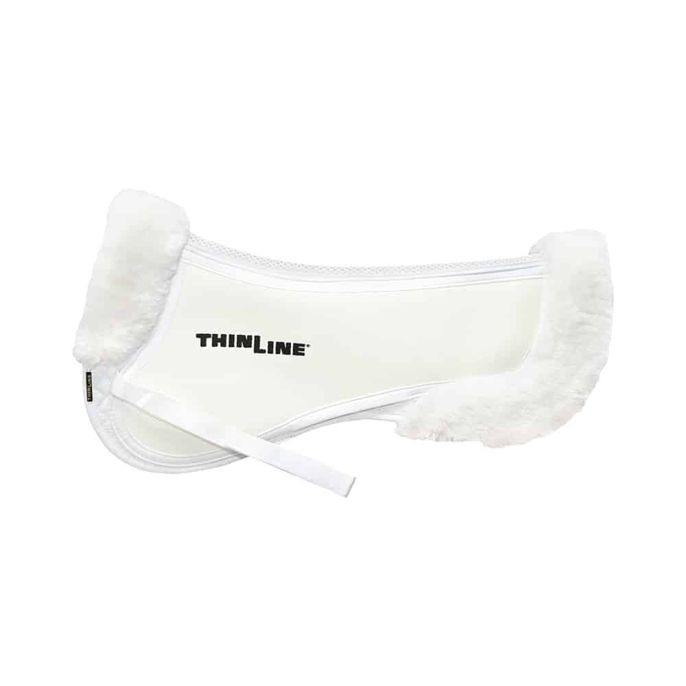 ThinLine Amortisseur Trifecta avec bordures en laine de mouton, absorbe 95% des chocs, réduit les mouvements du cavalier