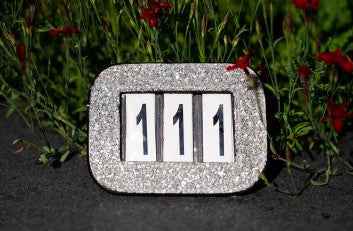 HB - porte numero glitter - 2 coloris