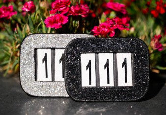 HB - porte numero glitter - 2 coloris