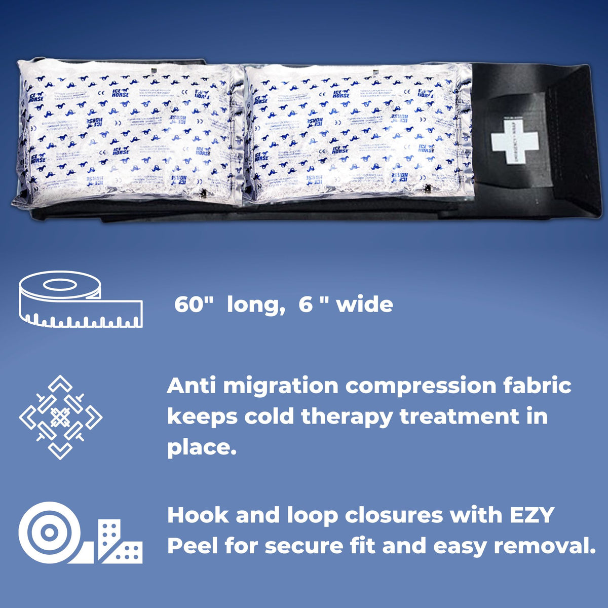 All-Purpose Ice Wrap, 2 inserts froids inclus, enveloppe de cryothérapie polyvalente, pour les zones difficiles à refroidir