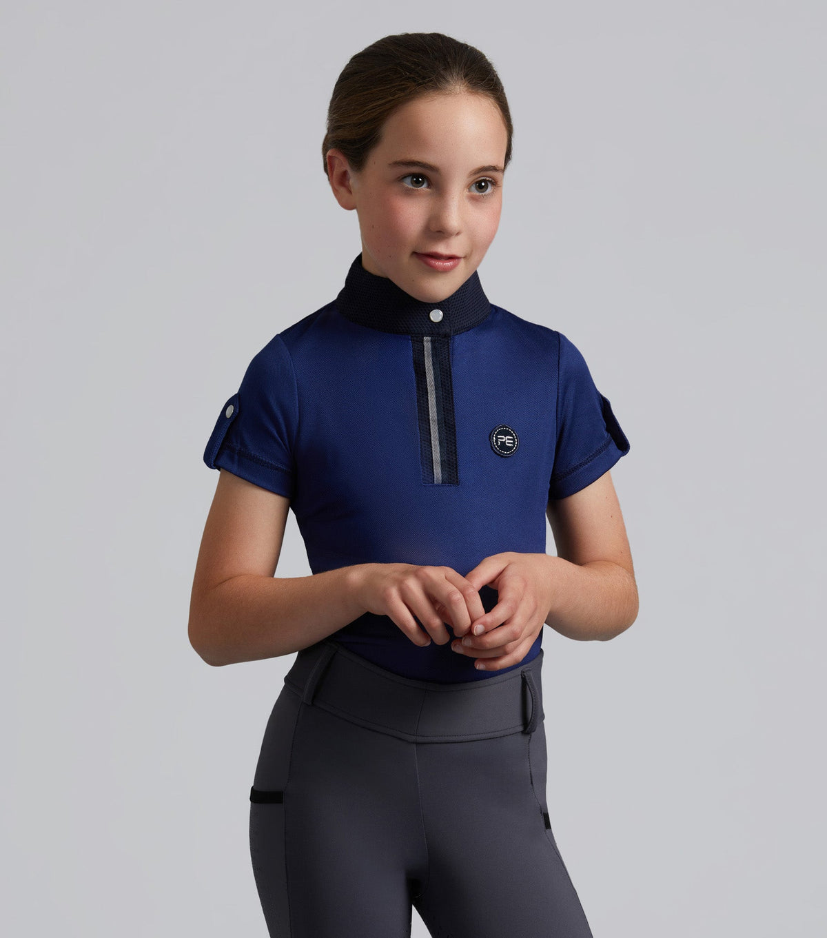 Mini Amia Girl's technique à manches courtes haut d’équitation