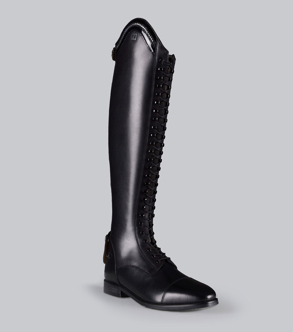 Astra Bottes hautes d’équitation femme en cuir à lacets