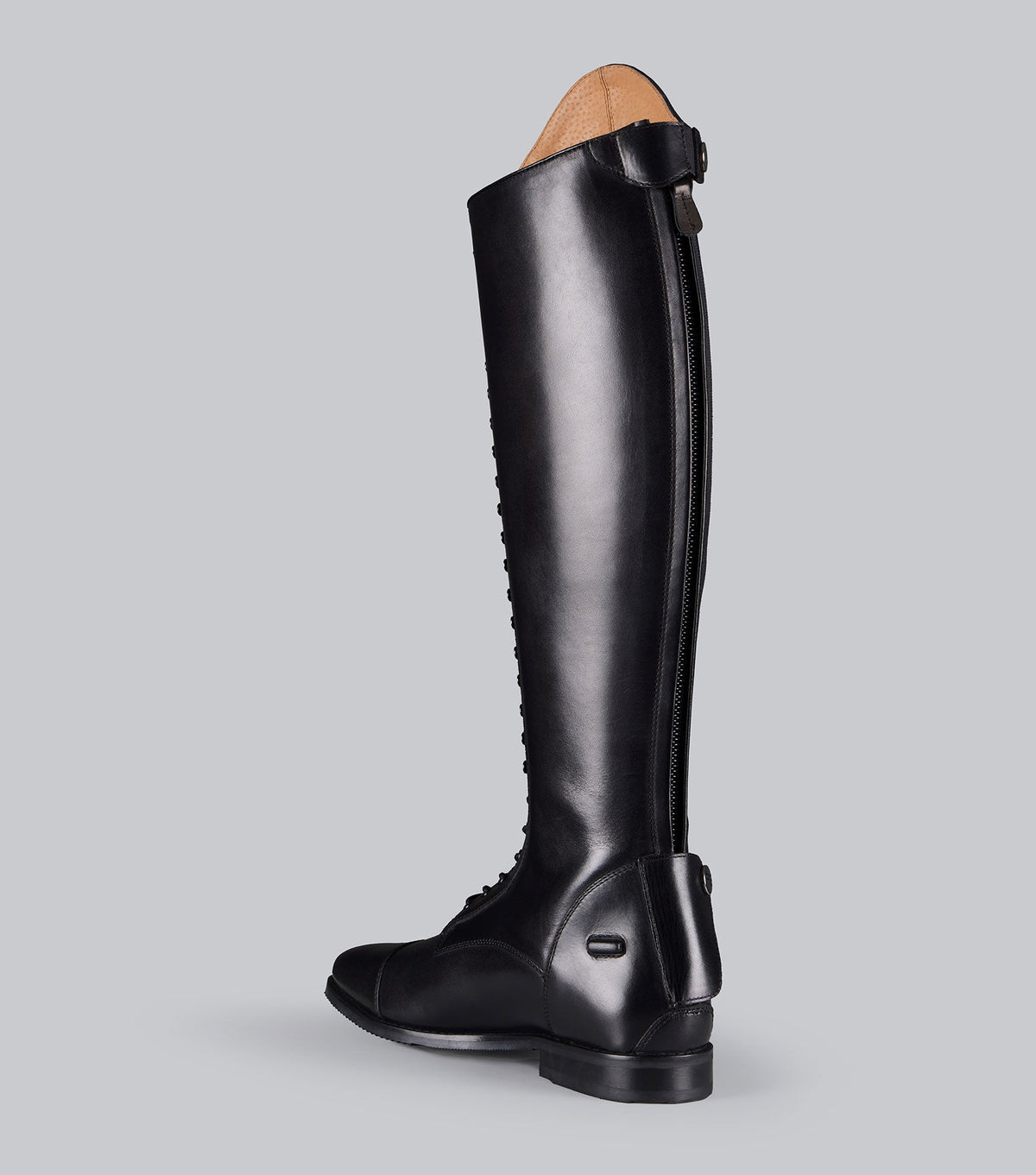 Astra Bottes hautes d’équitation femme en cuir à lacets