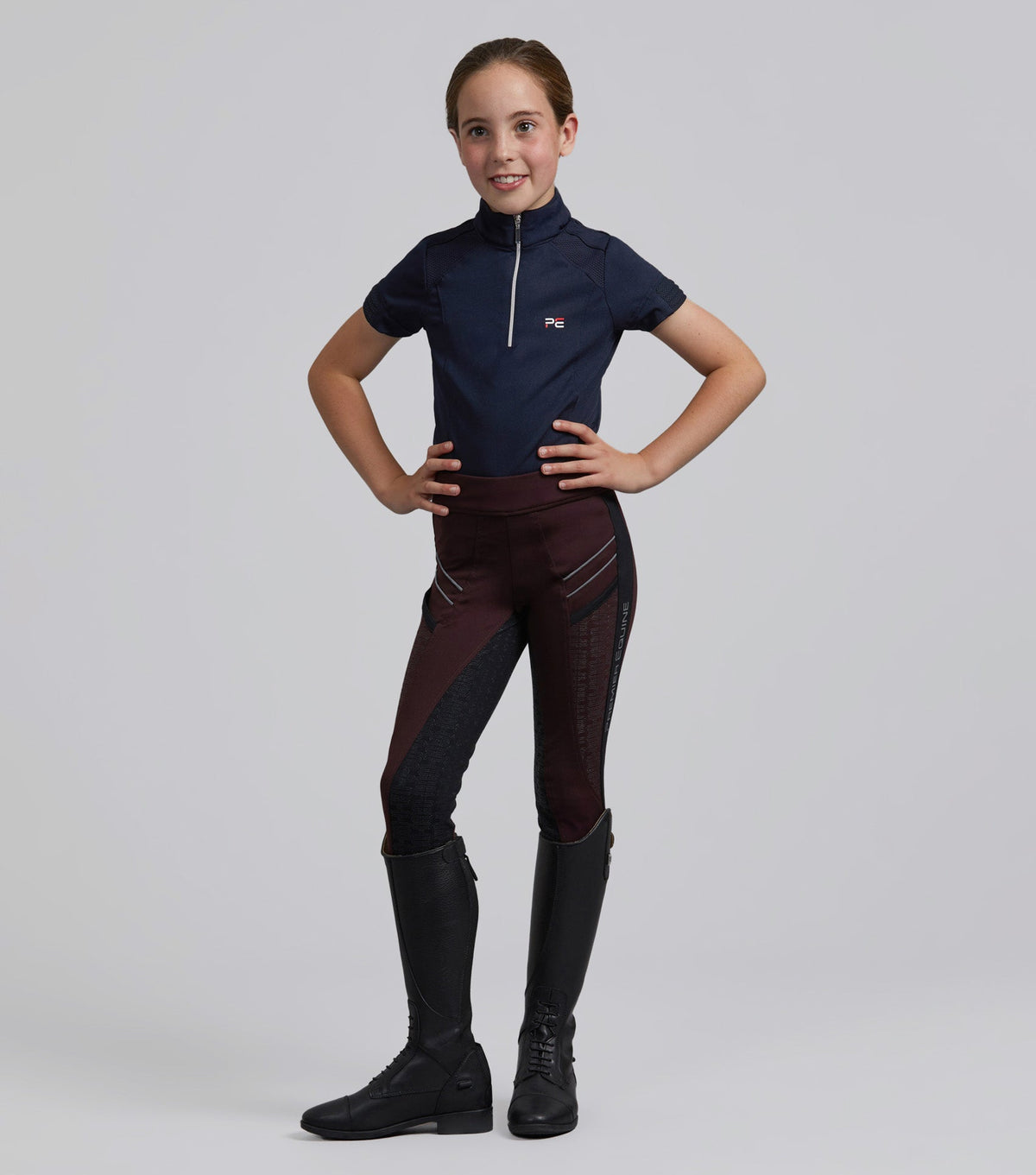 Astrid Legging d’équitation junior fille full grip gel