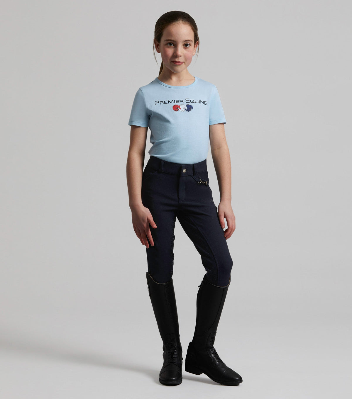 Brava Pantalon d’équitation junior fille full grip gel