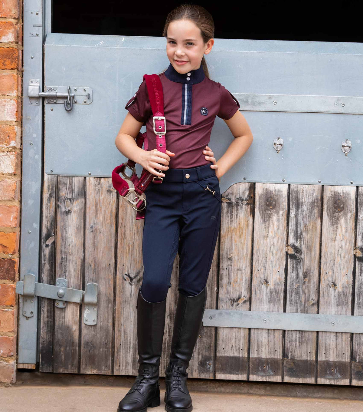 Brava Pantalon d’équitation junior fille full grip gel