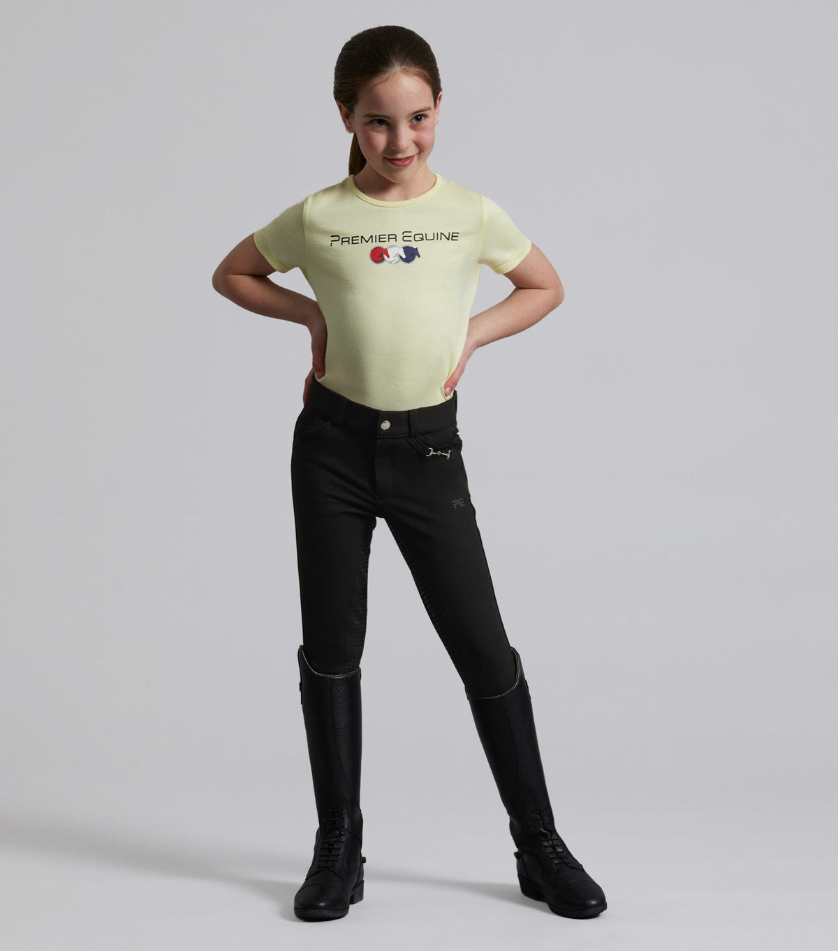 Brava Pantalon d’équitation junior fille full grip gel