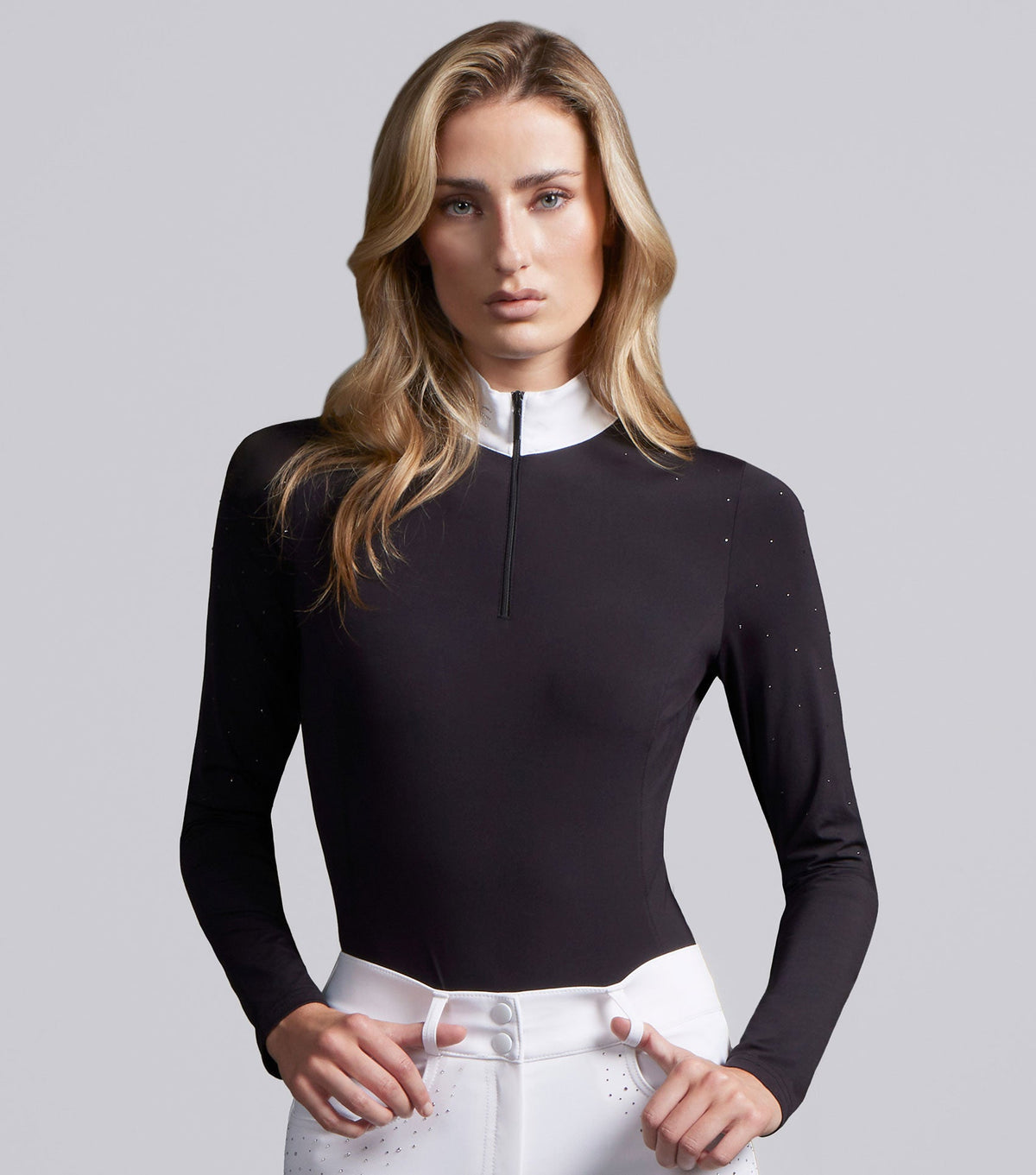 Cristalli femme à manches longues polo de concours