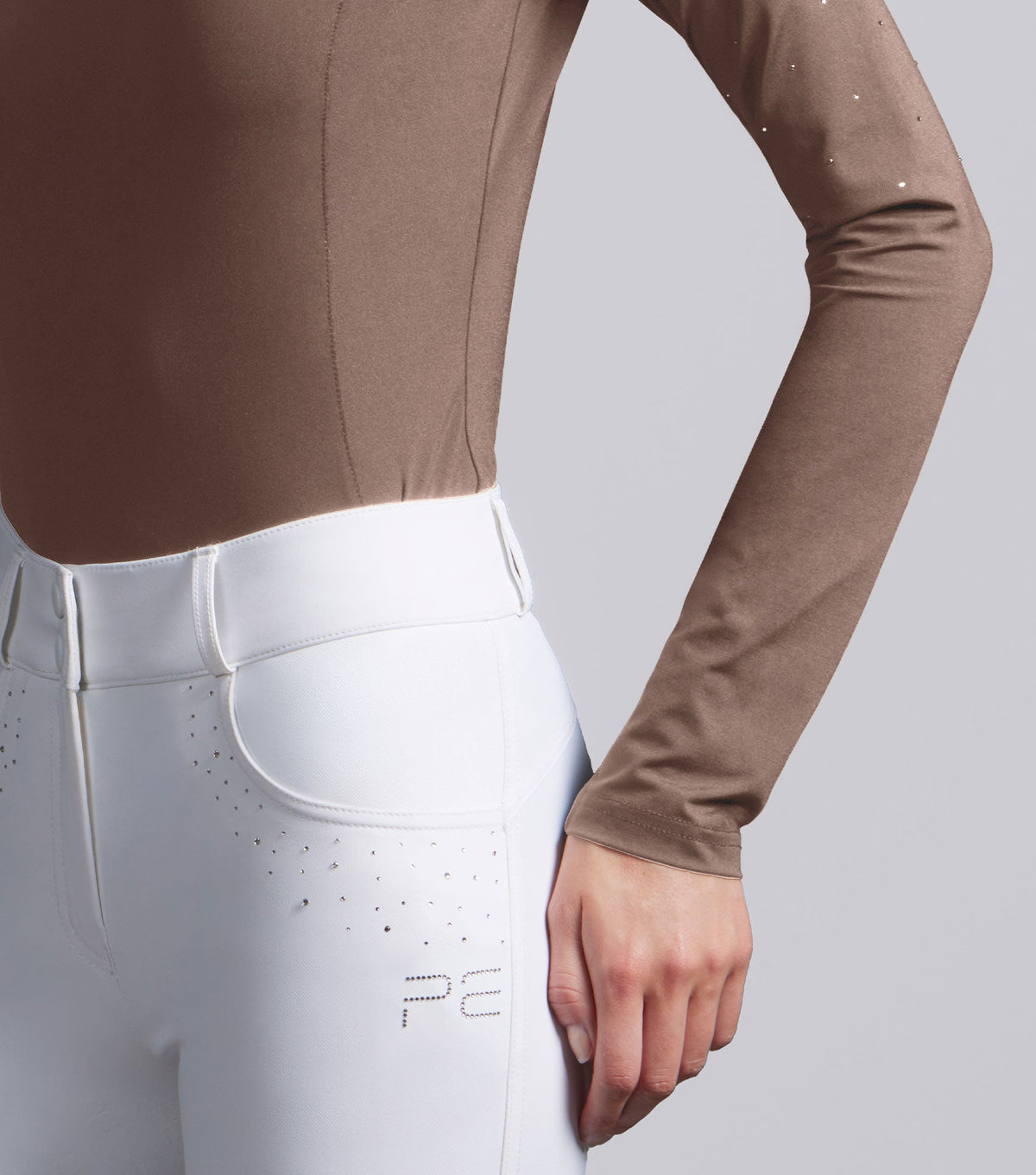 Cristalli femme à manches longues polo de concours