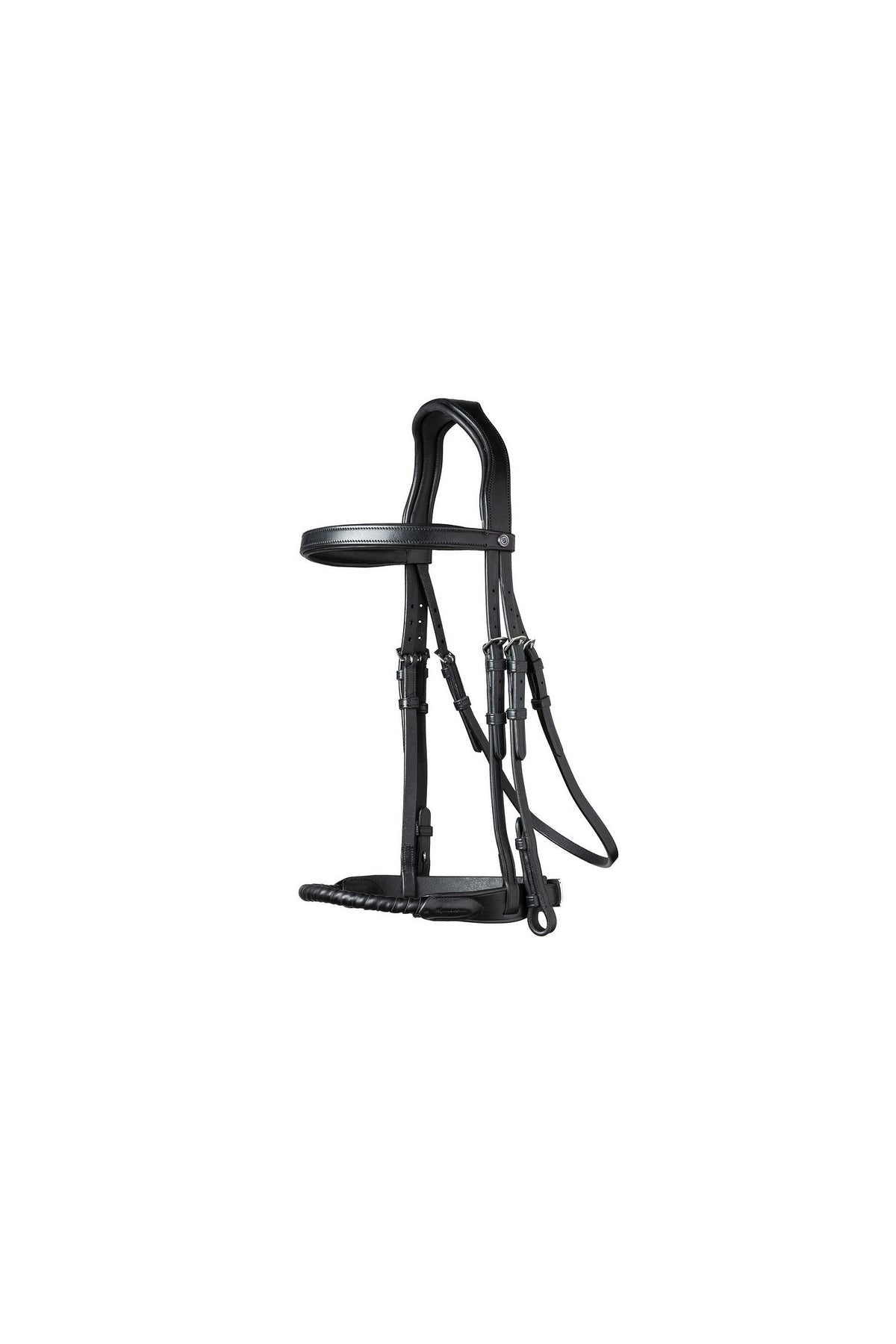 TRUST Dublin Rope noseband bridle – Noir/Argent