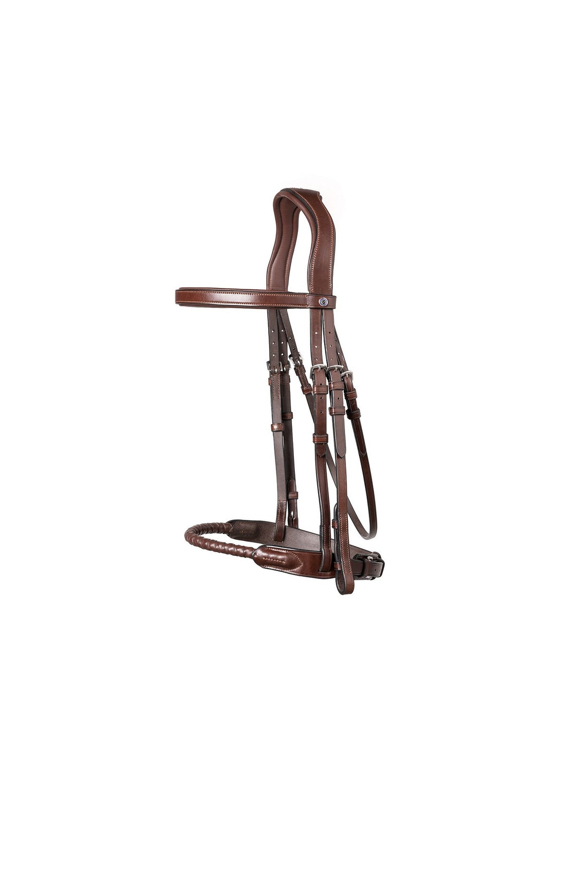 TRUST Dublin Rope noseband bridle – Marron/Argent