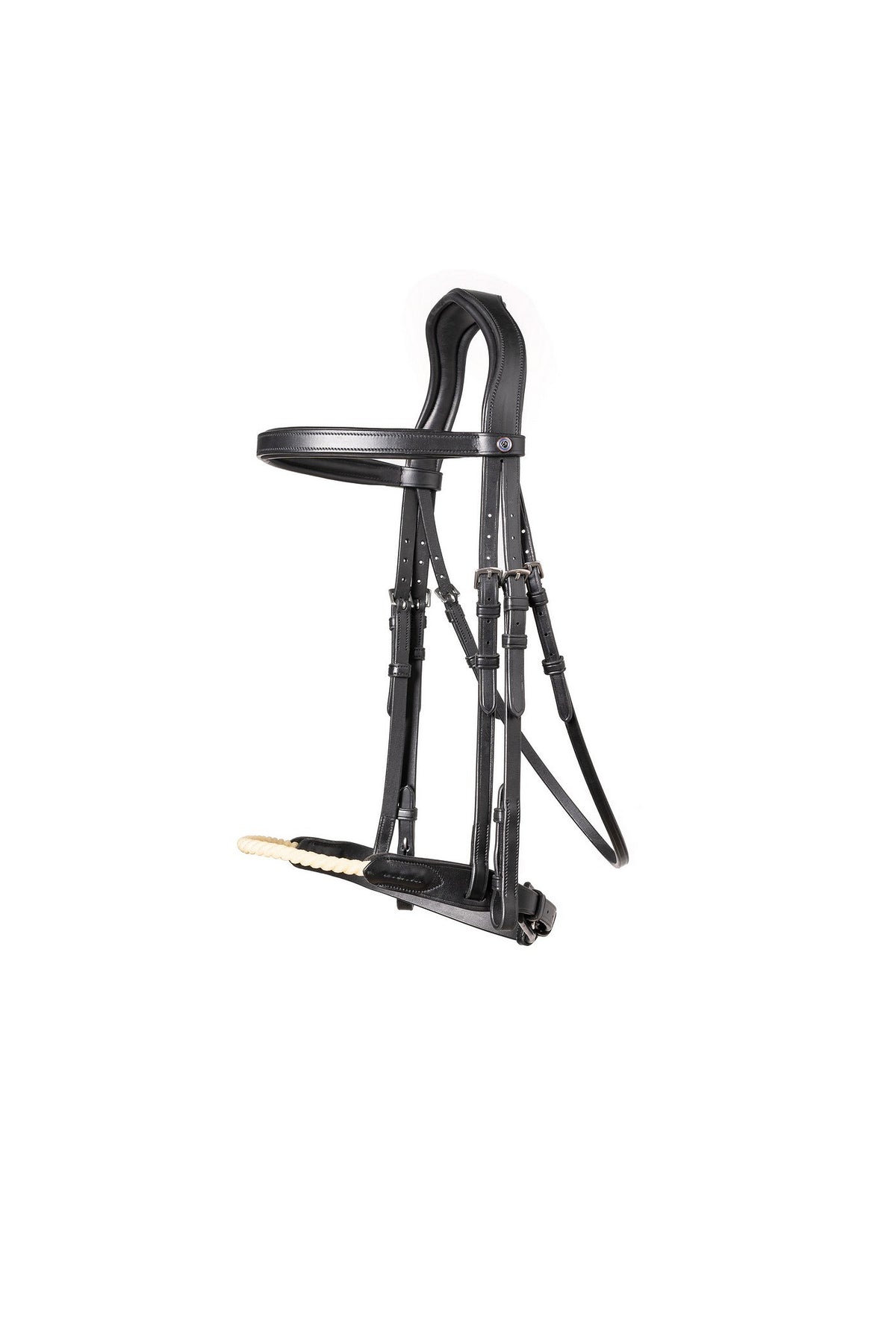 TRUST St. Gallen Rope noseb. Bridle – Noir/Argent
