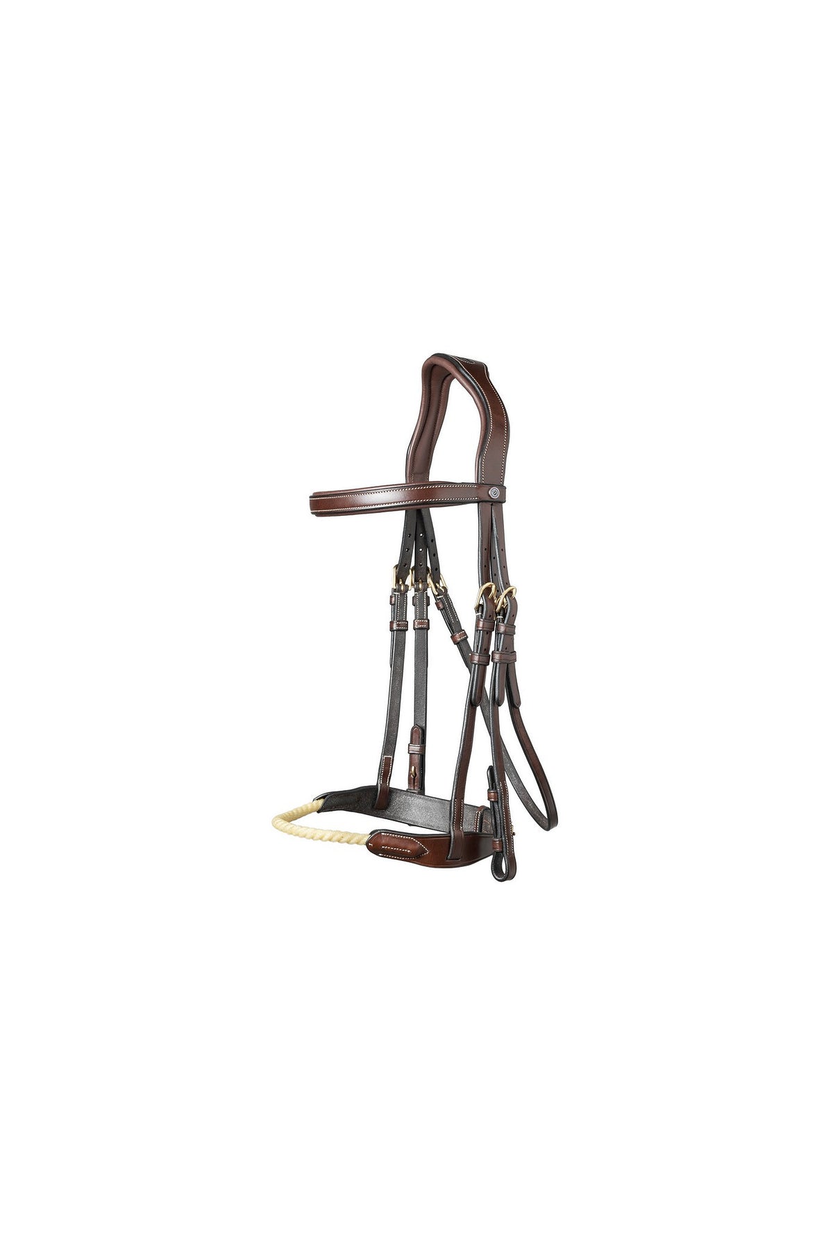 TRUST St. Gallen Rope noseb. Bridle – Marron/Or