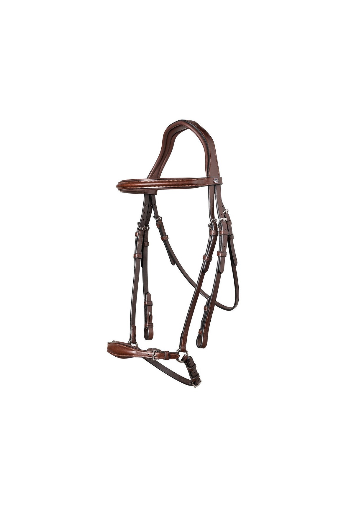 TRUST Barcelona Adj. drop nb bridle – Marron/Argent