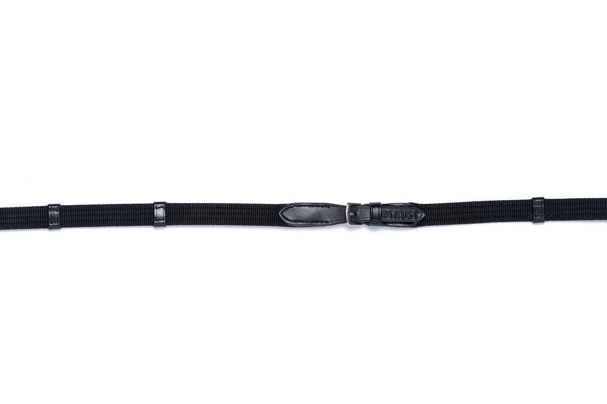 TRUST Deauville 5/8inch Web reins 9 stops – Noir/Argent