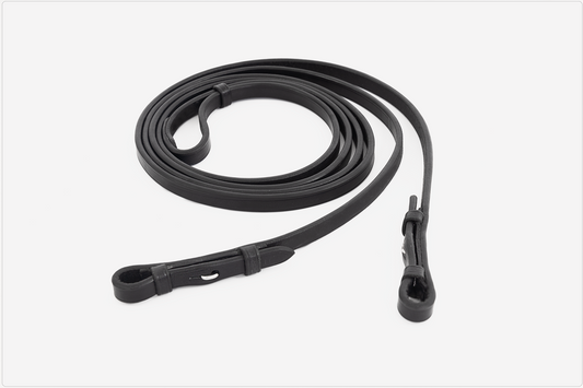 TRUST London 1/2inch leather curb rn – Noir/Argent