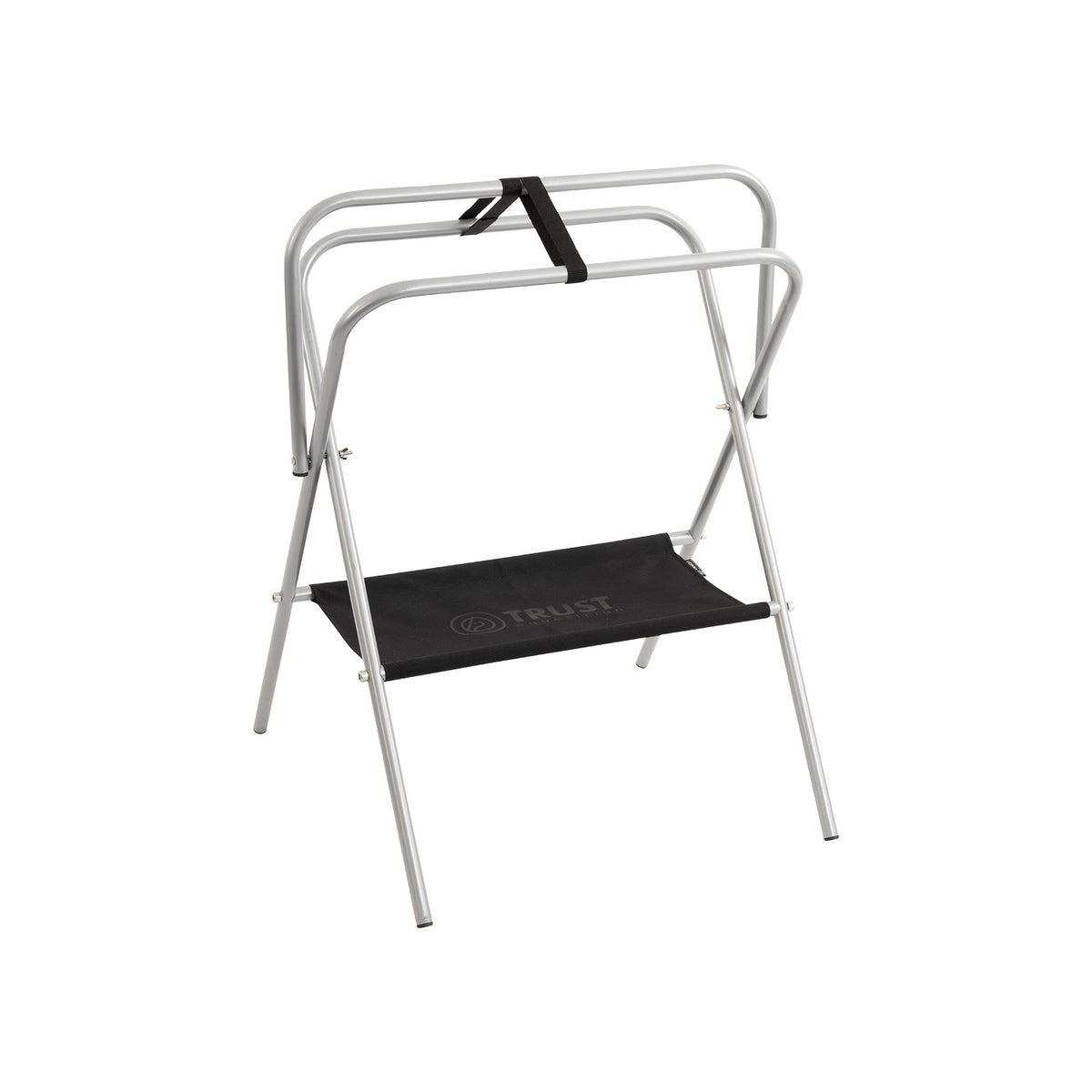 TRUST Equestrian foldable saddle rack – Argent