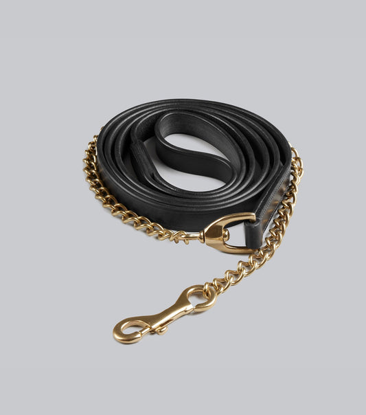 European en cuir Longe avec chaîne