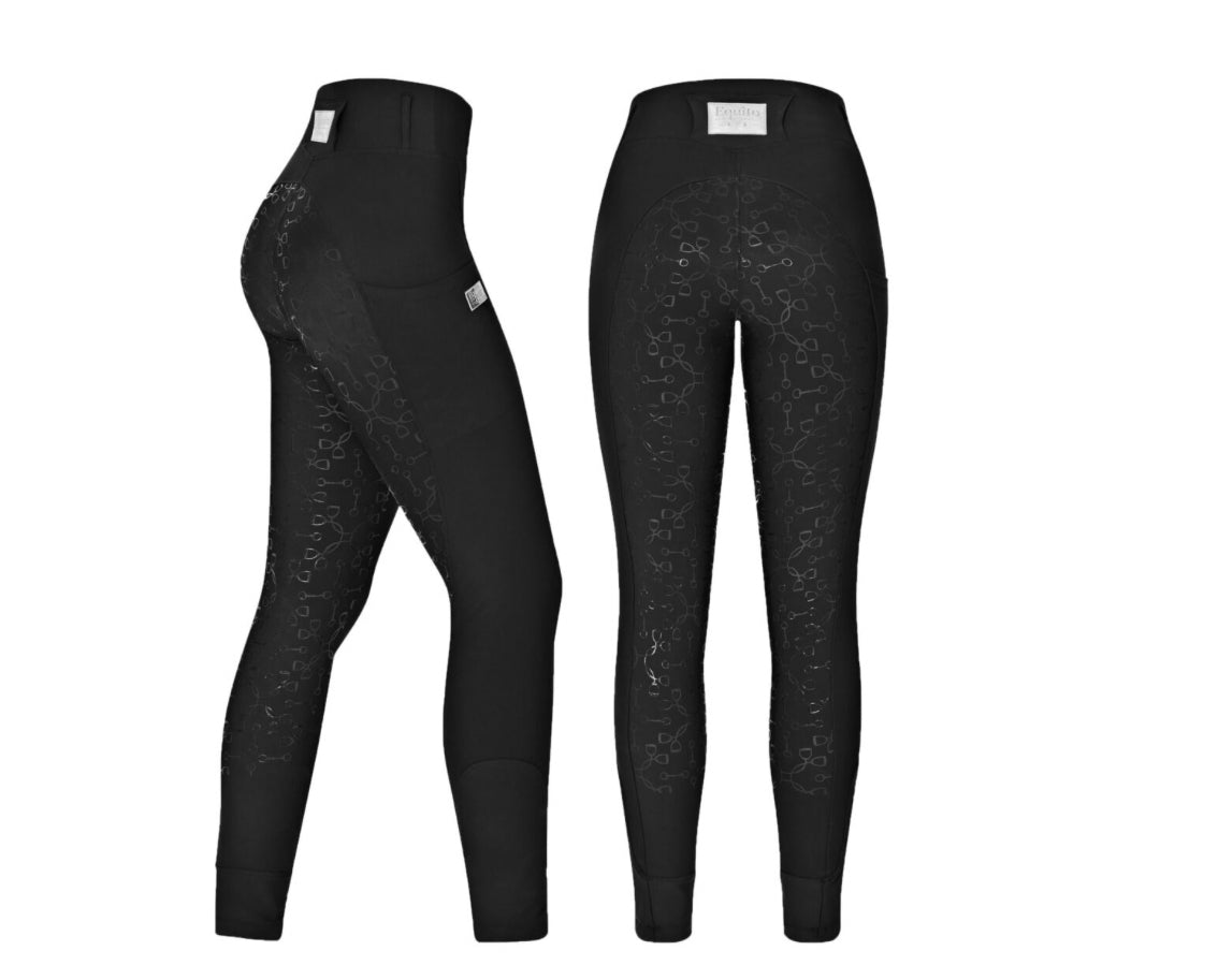 Equito - Leggings noir silver