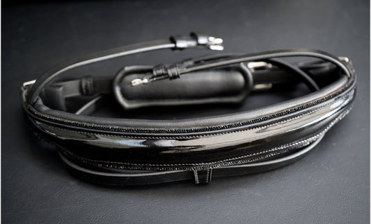 HB - muserolle bridon - strass noir