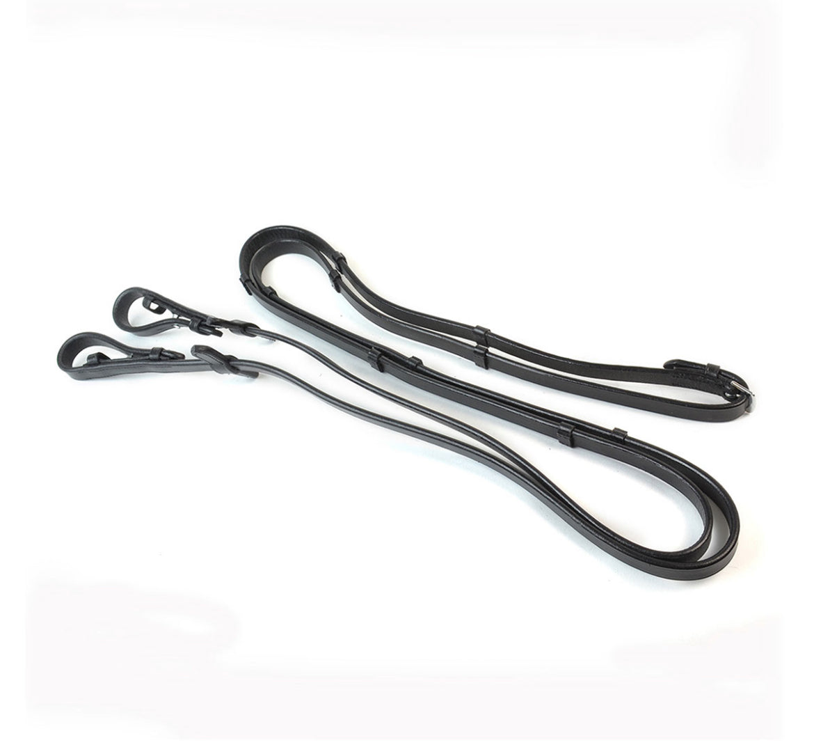 Bridle2fit - rênes cuir savec arretoirs FL série