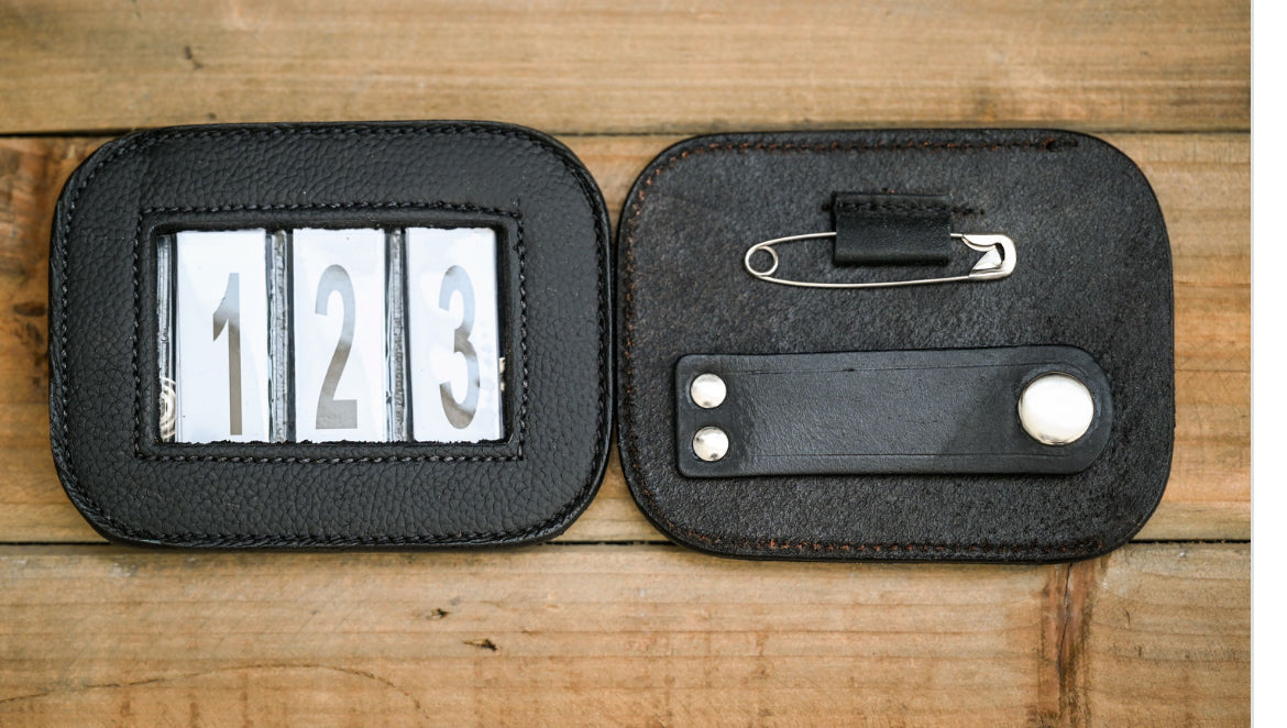 HB - porte numero cuir  - noir