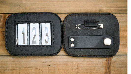 HB - porte numero cuir  - noir