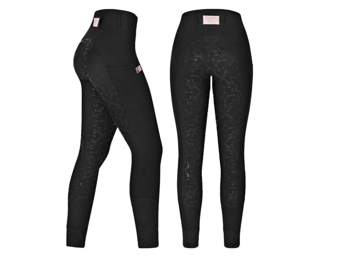 Equito - Leggings noir rose gold