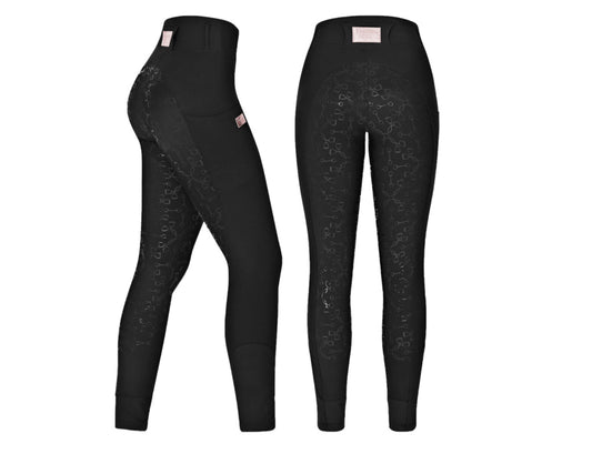 Equito - Leggings noir rose gold