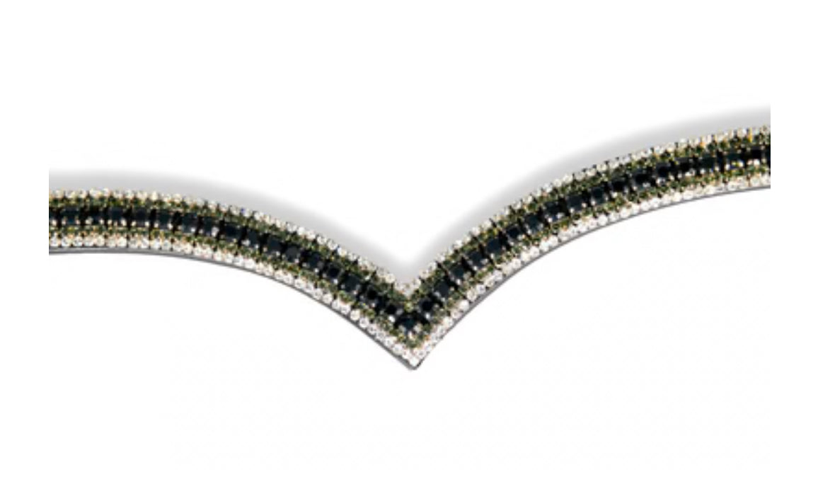 Sparks n bling - frontal the one v Shape - grey black