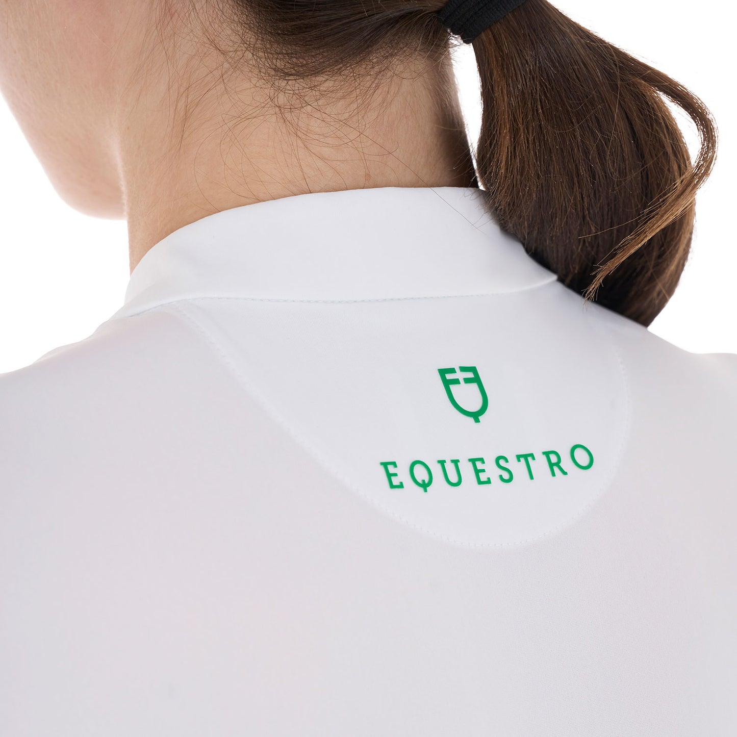 Equestro - polo compétition slim fit col strass