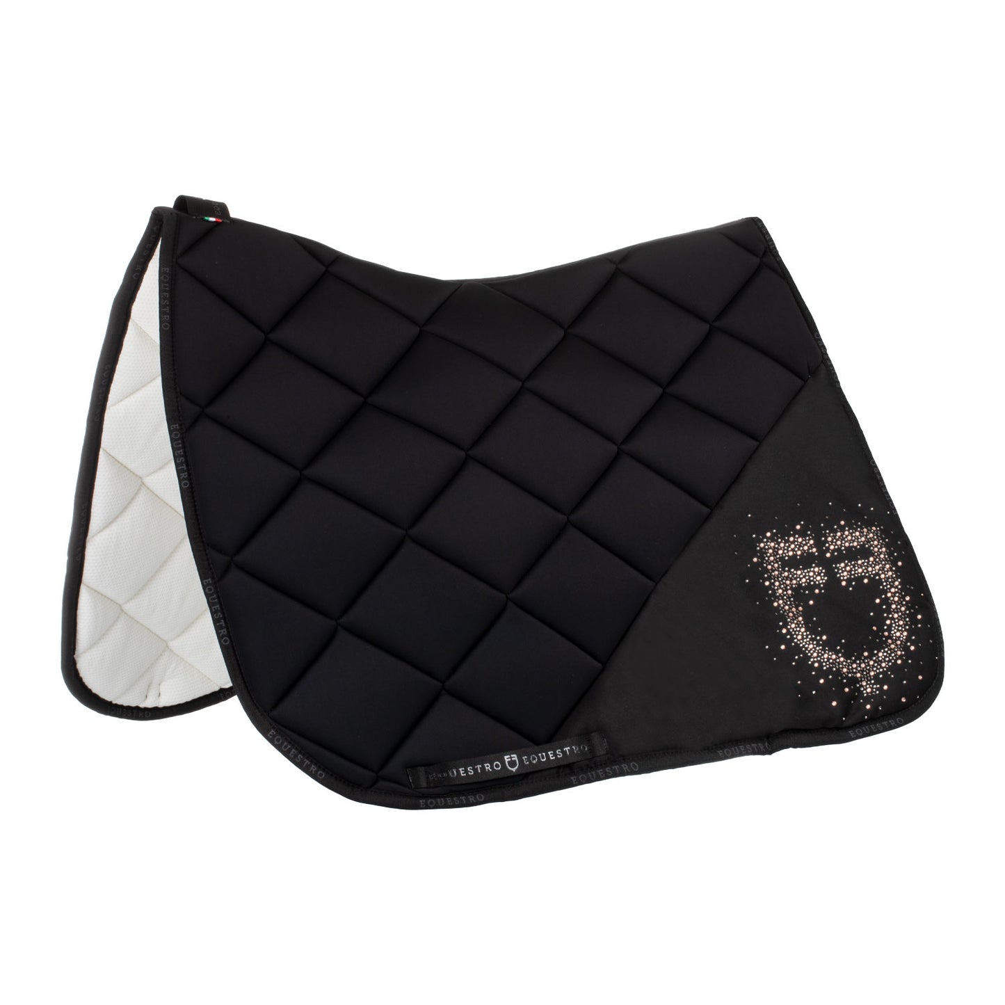 Equestro -  Tapis dressage logo rhinestones  - 2 coloris