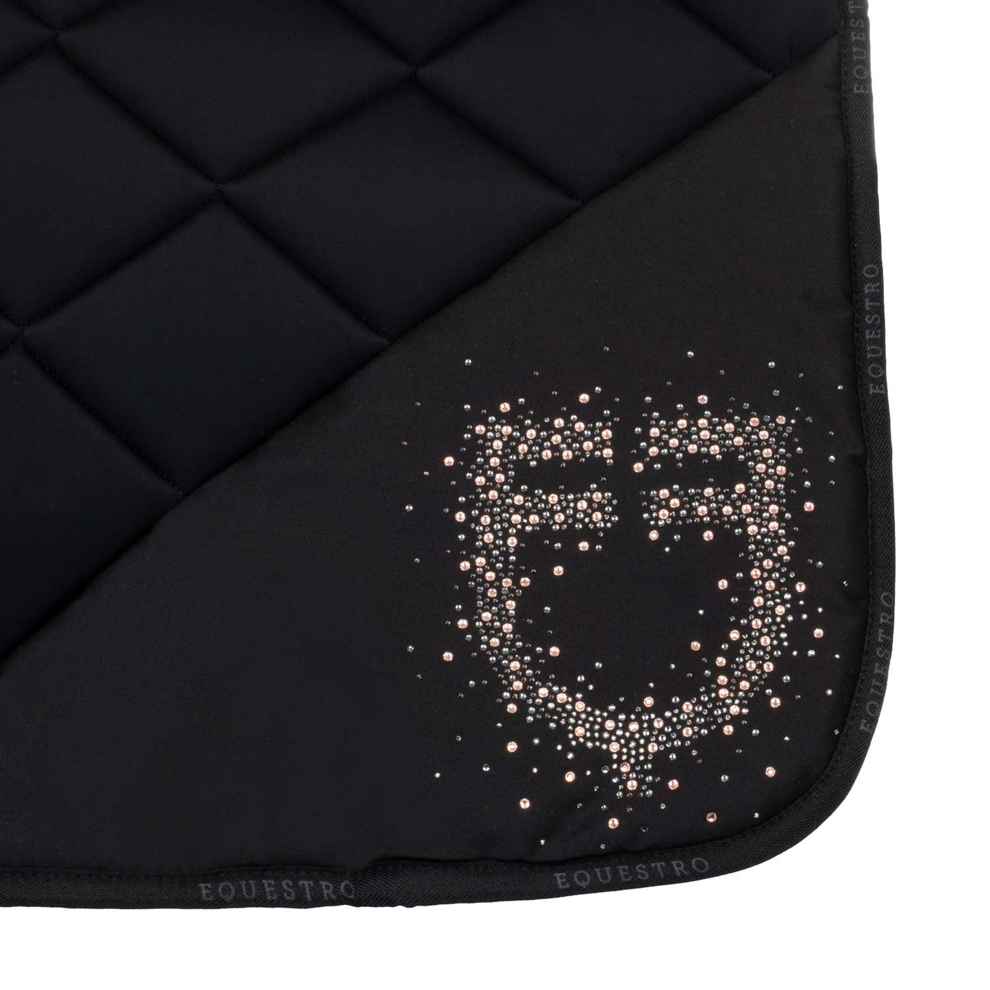 Equestro -  Tapis dressage logo rhinestones  - 2 coloris