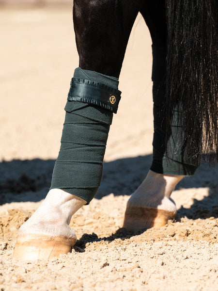 Ps of Sweden - bandes ruffle - midnight green