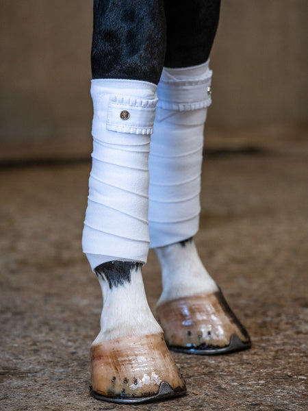 Ps of Sweden - bandes ruffle - white