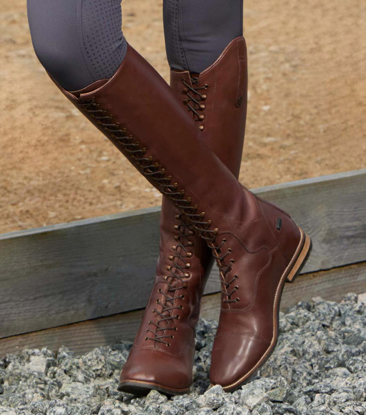 Maurizia femme Lace Front en cuir Tall Riding botte