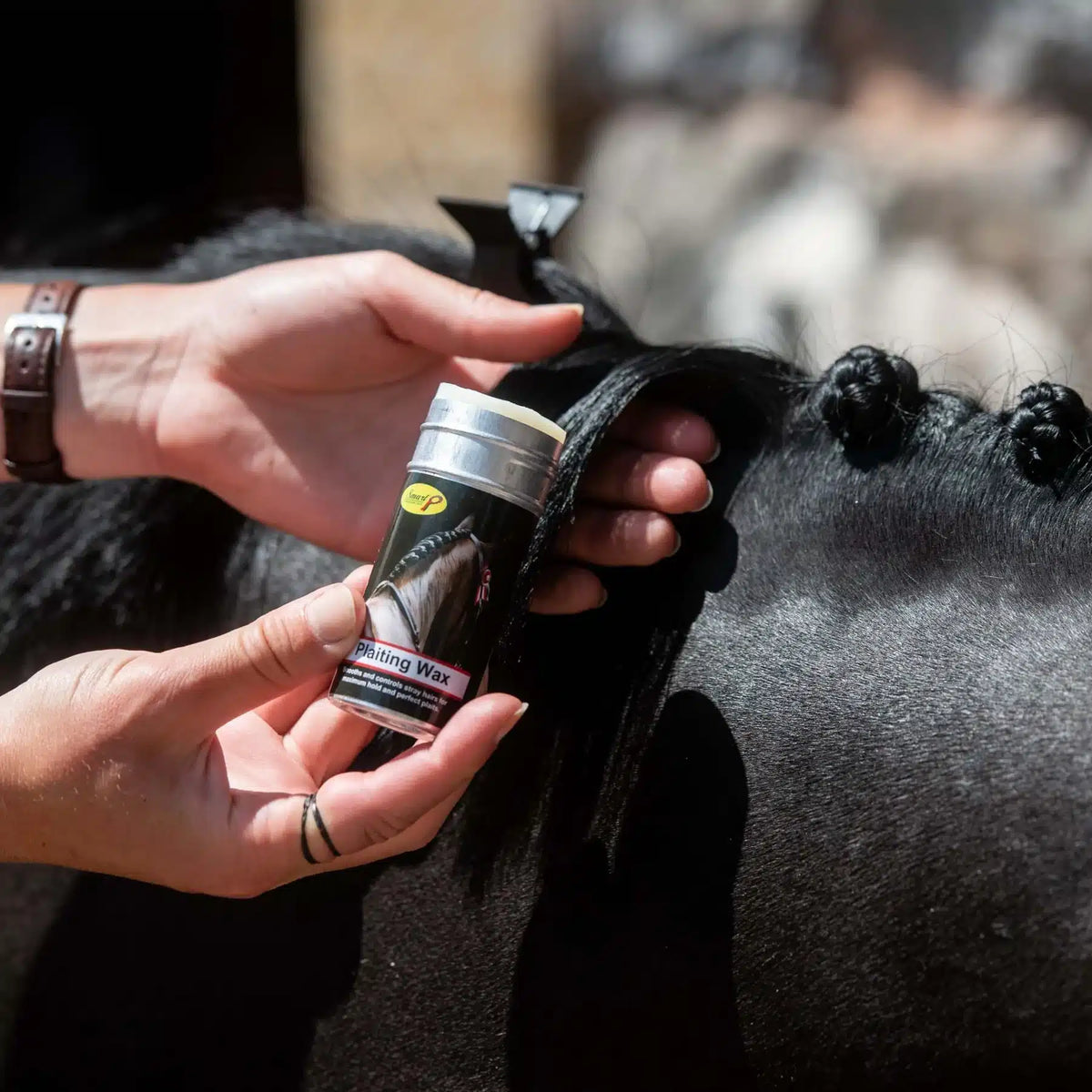 Smart Grooming Stick de cire à natter, discipline les crins et améliore la prise, non gras