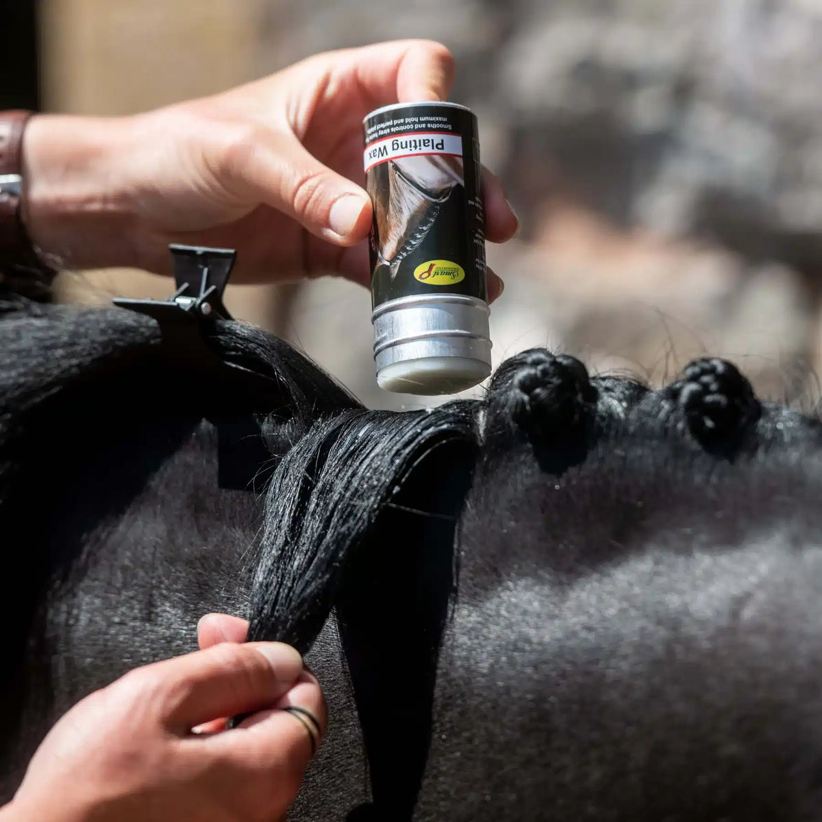 Smart Grooming Stick de cire à natter, discipline les crins et améliore la prise, non gras