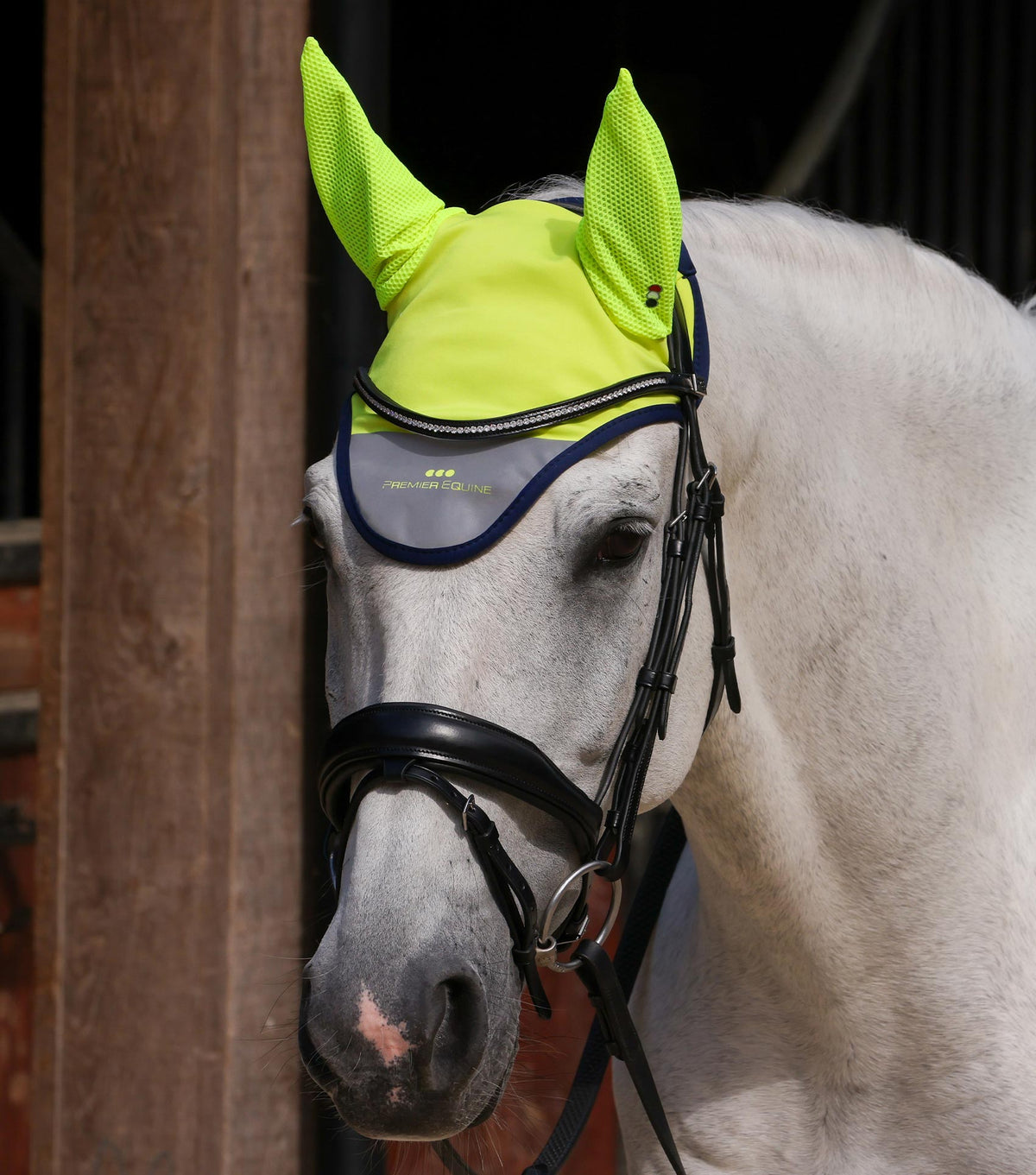 Reflective Bonnet anti-mouches Yellow/Argent