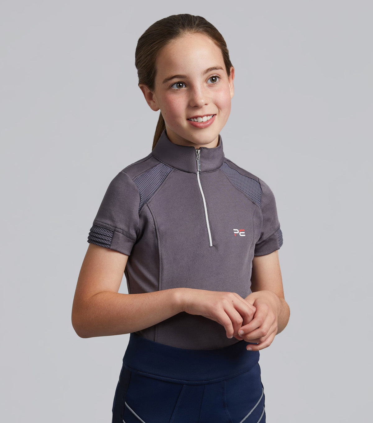 Mini Remisa Girl's technique à manches courtes haut d’équitation