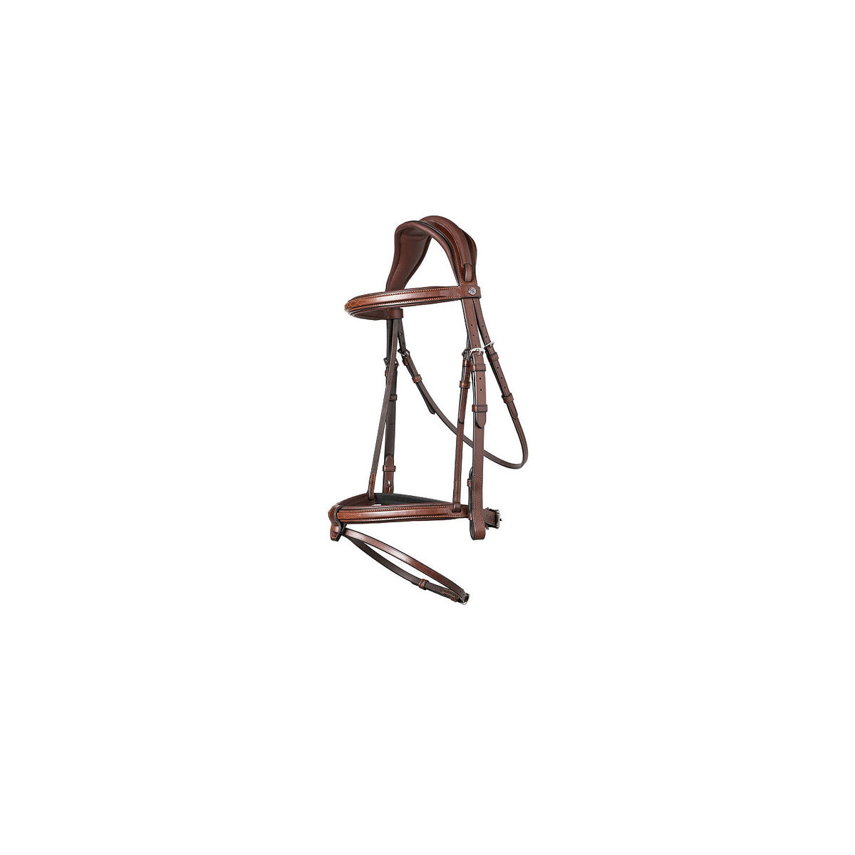 TRUST Geneva Comb.noseband bridle – Marron/Argent